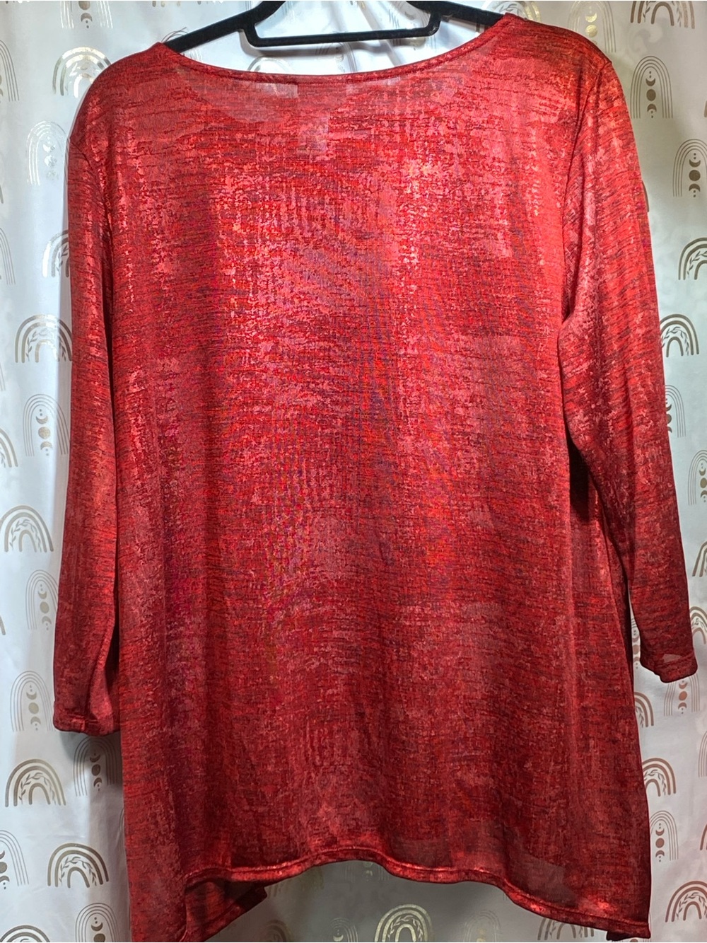 Ruby Rd. Red Sparkle Tunic Top - Picture 7 of 7